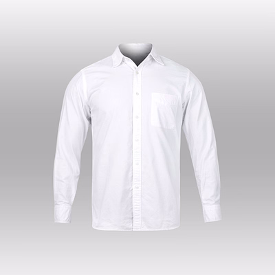 Men’s Classic White Formal Shirt with Pocket – Regular Fit