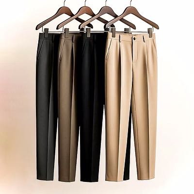 Men’s Classic Formal Slim-Fit Trousers – Business & Casual Wear (Multiple Colors)