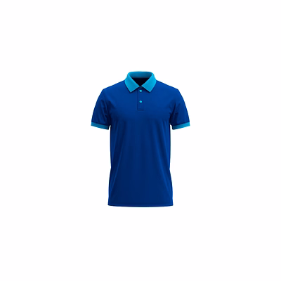 Dual-Tone Royal Blue Polo T-Shirt – Stylish Comfort for Work & Casual Wear